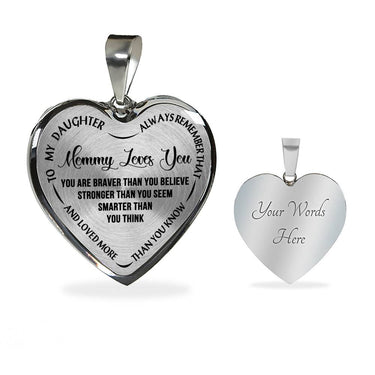 Mother Daughter Heart Necklace, Bangle- Christmas, Birthday Gift Ideas for Girls
